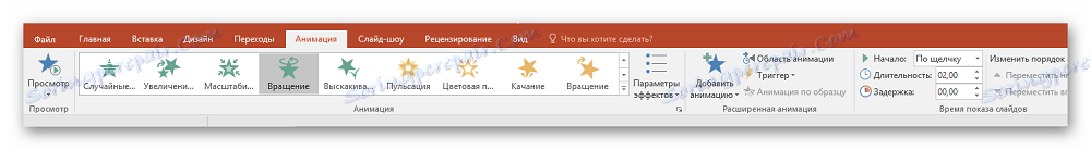 Вкладка Анімація в PowerPoint